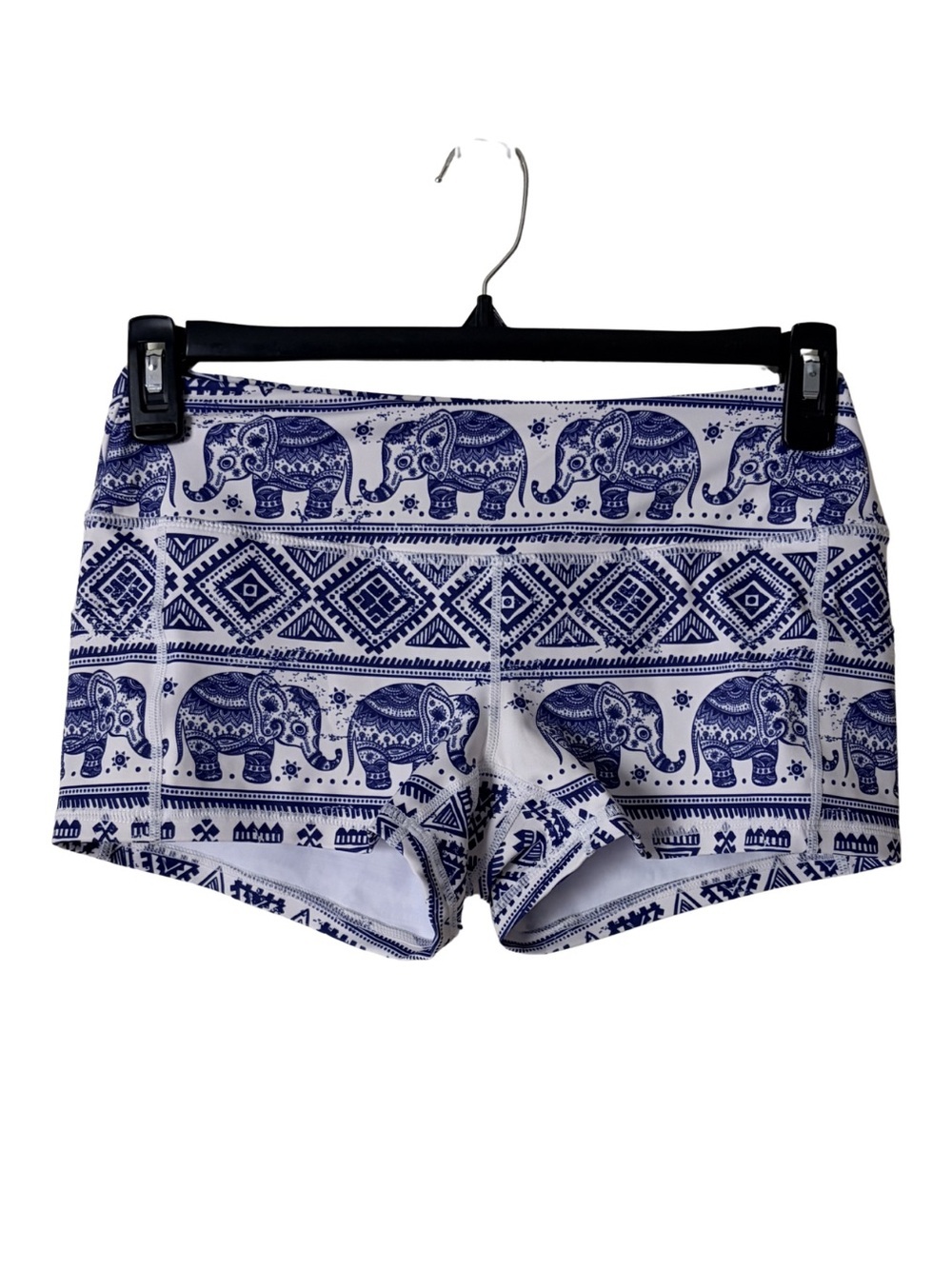 Feed Me Fight Me Fitness Weightlifting Booty Shorts,  Elephant 3" Inseam, Medium